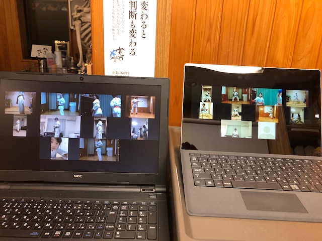 ４月１５日　オンライ稽古しました。