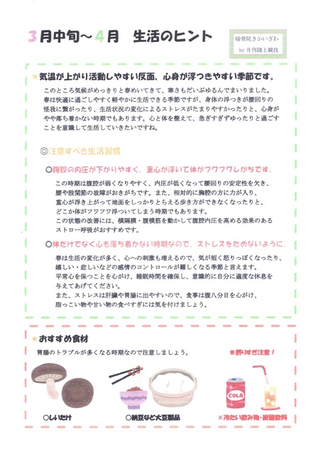 けんこう通信2019年4月号