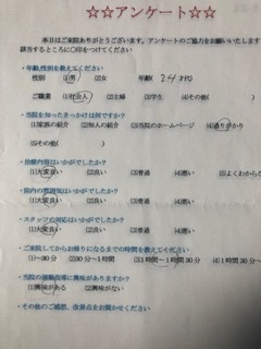  患者様の声 をいただきました。