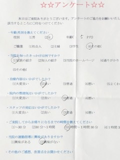  患者様の声 をいただきました。