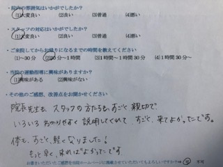院長先生も、スタッフの方たちも、すごく親切で、いろいろわかりやすく説明してくれて、すごく、来てよかったです。と 患者様の声 をいただきました。