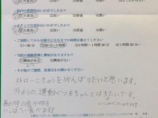 ストロー呼吸をがんばりたいと思います。と 患者様の声 をいただきました。