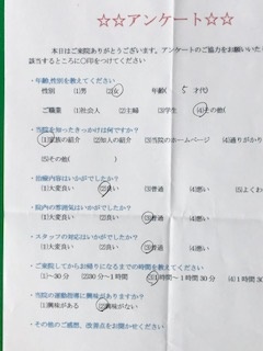 患者様の声をいただきました。