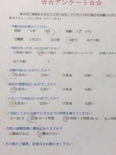 患者様の声をいただきました。