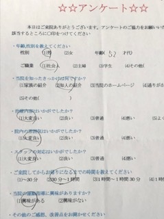 患者様の声をいただきました。