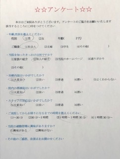 患者様の声をいただきました。