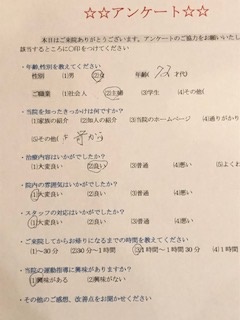 患者様の声をいただきました。