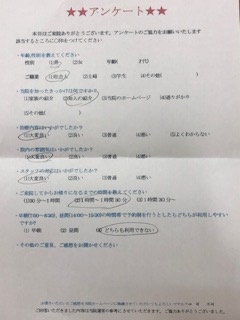  患者様の声 をいただきました。