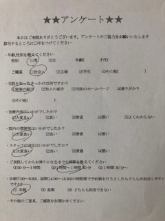  患者様の声 をいただきました。