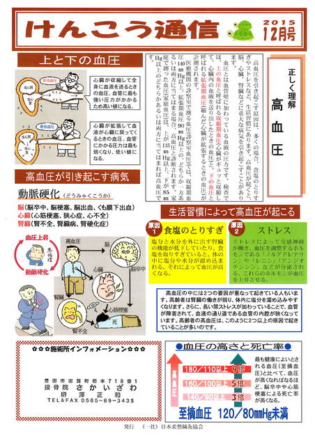 けんこう通信　２０１５・１２月号