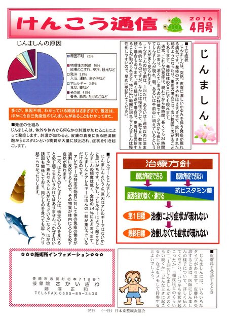 けんこう通信　２０１６．４月号
