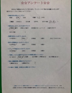  患者様の声 をいただきました。