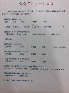  患者様の声 をいただきました。