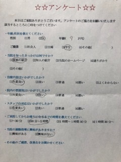  患者様の声 をいただきました。