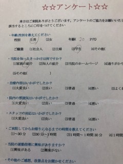 患者様の声をいただきました。