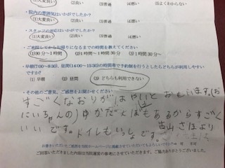 すごくなおりがはやいとおもいます。と 患者様の声 をいただきました。